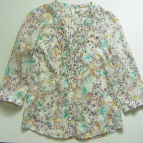 LC Lauren Conrad Tops - LC LAUREN CONRAD Floral cotton blouse